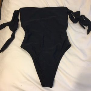 Black Kai Lani Tie It Up One Piece Swimsuit